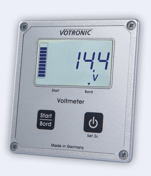 Votronic 1256 LCD-Voltmeter S für SR u. MPP Laderegler