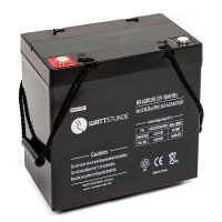 WATTSTUNDE® 50 Ah Akku AGM12-50 12V VRLA AGM Batterie...