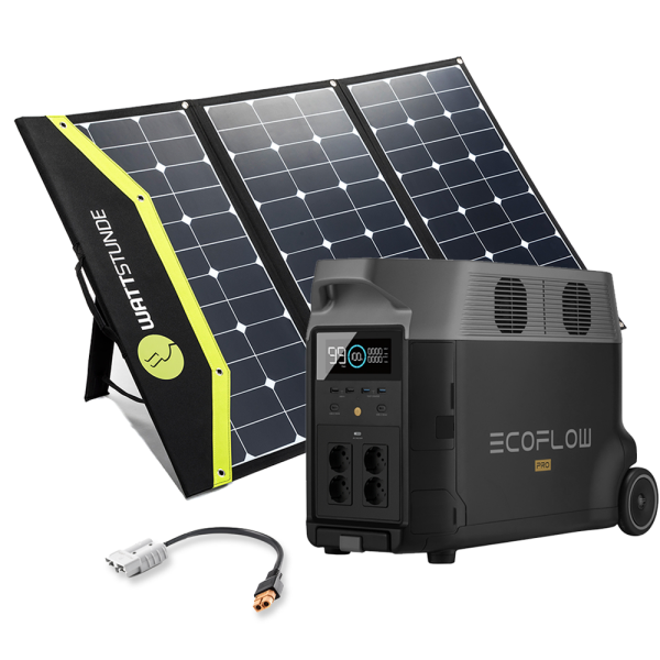 EcoFlow DELTA PRO Powerstation CH Bundle mit WATTSTUNDE® SunFolder Solartasche