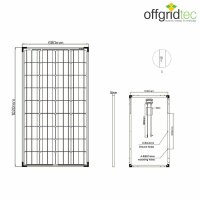 Offgridtec® 130W MONO 12V Solarpanel