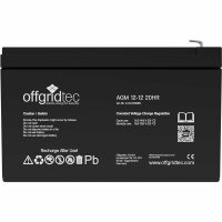 Offgridtec® AGM 12Ah 20HR 12V - Solar Batterie Akku Extrem zyklenfest