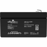 Offgridtec® AGM 1,2Ah 20HR 12V - Solar Batterie Akku Extrem zyklenfest