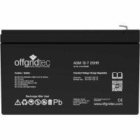 Offgridtec® AGM 7Ah 20HR 12V - Solar Batterie Akku Extrem zyklenfest