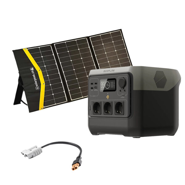 EcoFlow RIVER 2 PRO Powerstation 768 Wh CH Bundle mit Solartasche wählbar