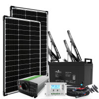 Offgridtec 200W Garten-Solaranlage 12V AGM Akku 500W...