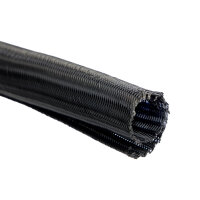 WATTSTUNDE® Geflechtsschlauch offen 19mm schwarz 5 Meter